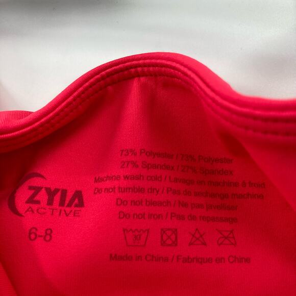 Zyia Active Neon Pink Colorblock Leggings Womens 6-8 - Picture 5 of 8